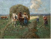 Franz Roubaud The hay card France oil painting artist